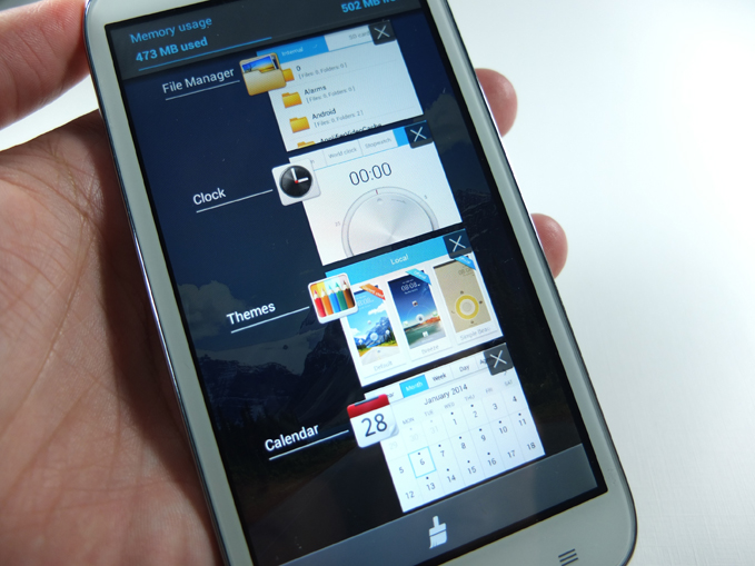 Huawei Ascend G610 Review - Multitasking, Task Manager
