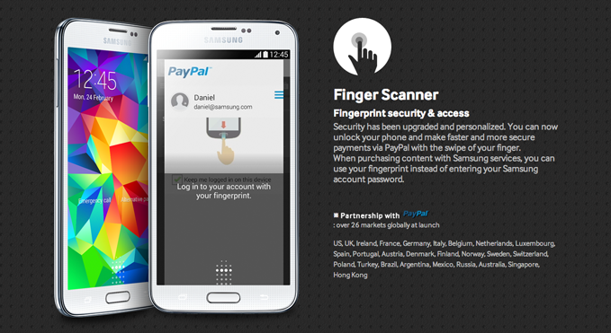 Samsung Galaxy S5 Finger Print Scanner