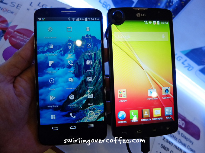 LG G2 and LG L80