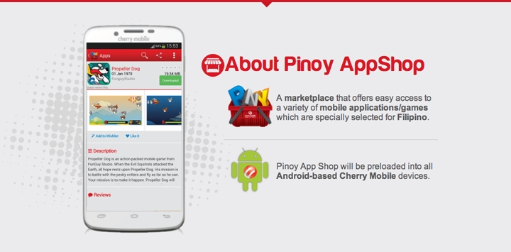 Cherry Mobile Pinoy AppShop Website