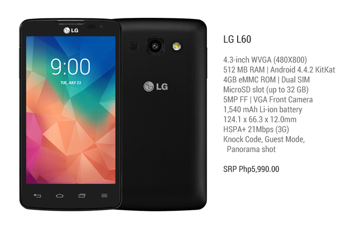LG L60 Specs, Price