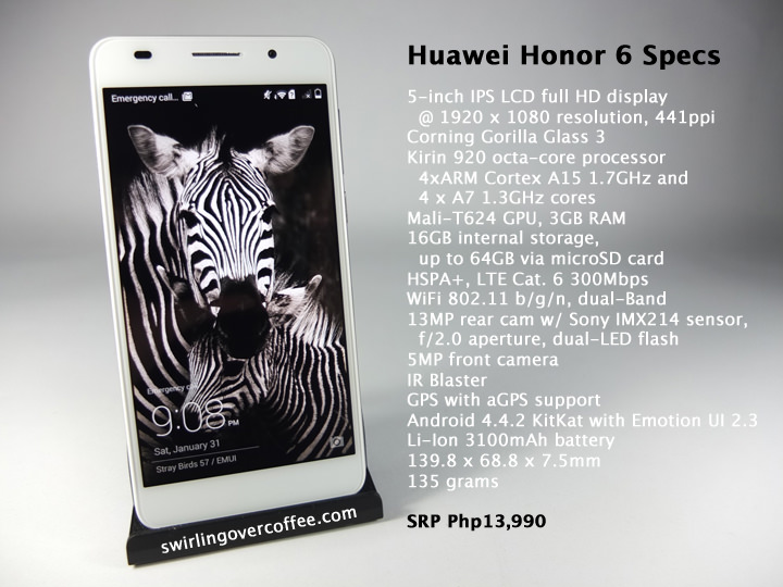 Huawei Honor 6, Huawei Honor 6 Specs, Huawei Honor 6 Price 