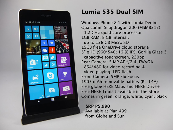 Lumia 535 Review, Lumia 535 Specs, Lumia 535 Price