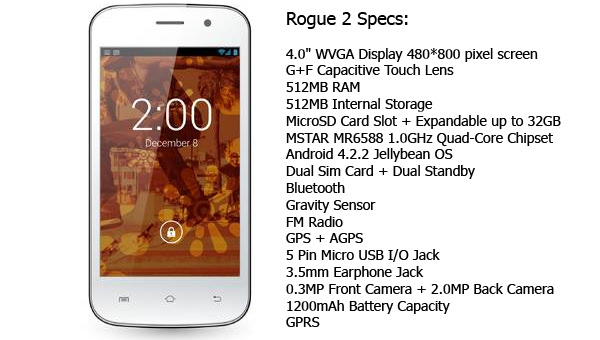 Ekophone Rogue 2 512MB (White)
