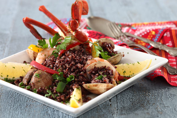 Seafood Black Rice Paella