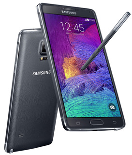 Samsung Galaxy Note 4 Black_Front