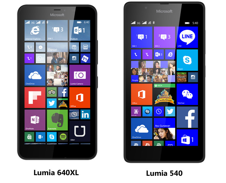 Lumia 640 XL, Lumia 540