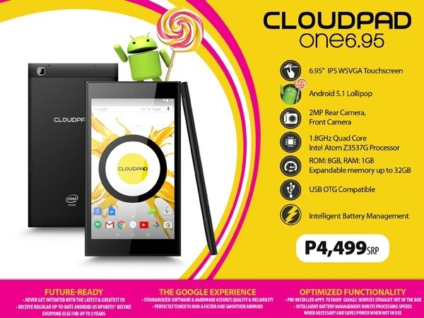 CloudPad One 6.95 Product Sheet