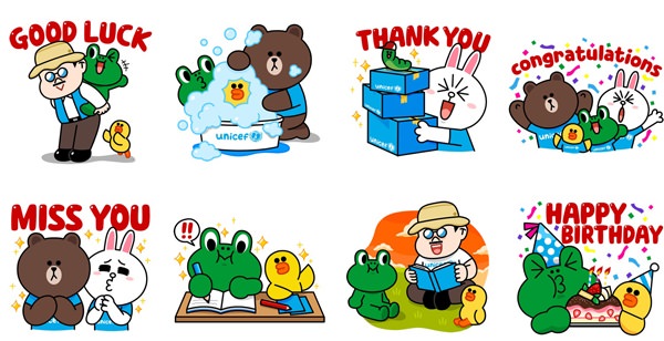 LINE x UNICEF Special Edition stickers2