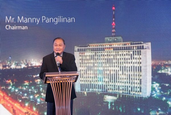 Meralco Chairman Manny V. Pangilinan speaks in front of guests, partners and employees before unveiling PowerTech—an ever-present proof of Meralco’s commitment to innovation and the advancement of the industry.