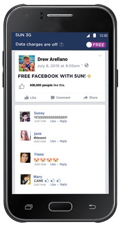 Top 5 Ways to Enjoy free Facebook with SUN header
