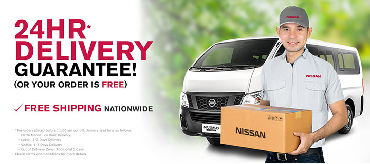 nissanparts.ph lets you view and buy genuine Nissan parts online; 24 hour free delivery within Metro Manila