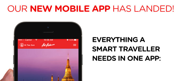 Seamless flying experience at your fingertips with the all-new AirAsia mobile app