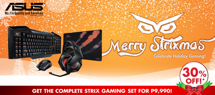 ASUS Announces Strix Christmas Gaming Bundle: Complete Set of ASUS Strix Gaming Peripherals for 30% Less.