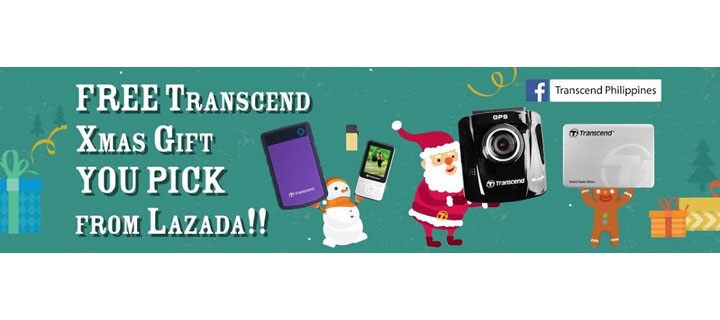 Transcend Announces the “Xmas Gift You Pick from LAZADA” Event in Philippines