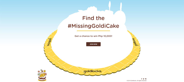 Find the #MissingGoldiCake and get a chance to win Php 10,000!