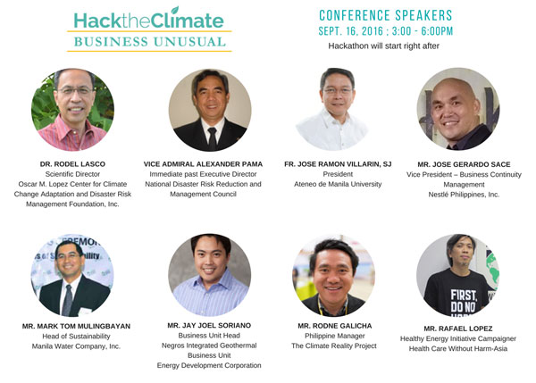 hack the climate speakers