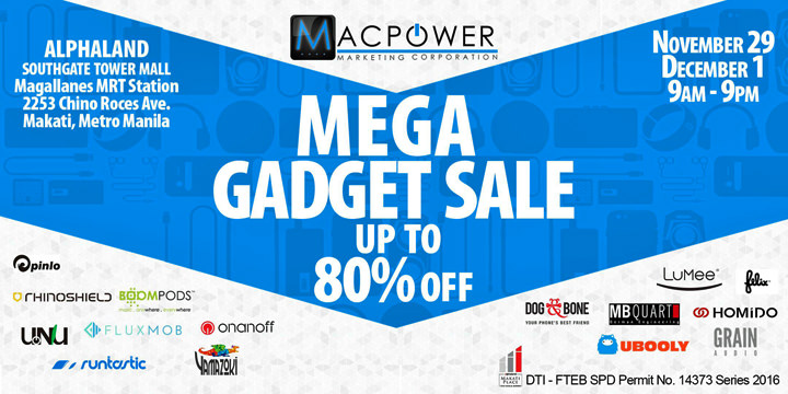 MACPOWER Mega Gadget Sale 2016 – Up to 80% Off!