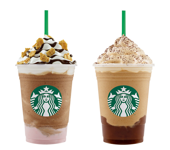 Starbucks Banana Split Mocha Frappuccino® and Irish Cream Coffee Pudding Frappuccino®