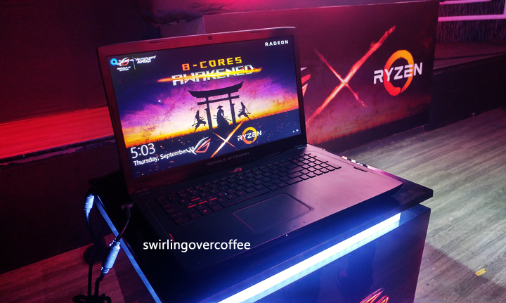 The ROG Strix GL702ZC is the first gaming laptop with the 8-core AMD Ryzen processor