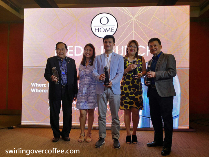 Left to Right: Present at the OHome product launch were Guest Speaker Dr. Rey J. Echavez (who talked about the health benefits of consuming pure hydrogen water), Gomeco Group Of Companies Founder & Chairman Mr. George L. Kaw, Gomeco Group Of Companies Executive Vice President Alicia T. Kaw, OHome Brand Advocate Jenica G. Kaw, and Multi-Mach International Inc. Chief Executive Officer Oliver T. Kaw.