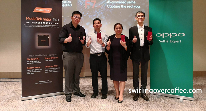 (L-R): OPPO Philippines’ Vice President for Operations Garrick Hung; MediaTek’s General Manager for Wireless Communications Business Unit TL Lee; OPPO Philippines’ Brand Marketing Director Jane Wan; and MediaTek’s General Manager for Corporate Sales, Emerging Markets Arthur Wang.