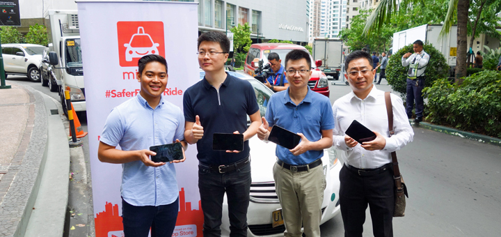 Huawei will provide several thousand custom in-cab tablets to taxi-hailing platform Micab. L-R: Eddie Ybanez (Micab Co-founder and CEO), Andy Zhao (Huawei Tablet and PC Global GTM Director), 'Gavin' Mingang Yi (Huawei Tablet General Manager), and Henry Hsiao (Huawei Device Marketing and Service Account Manager).