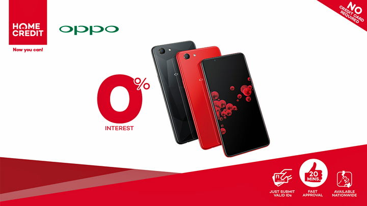 Get the OPPO F7 Youth on 6-month installments at 0 percent interest at Home Credit