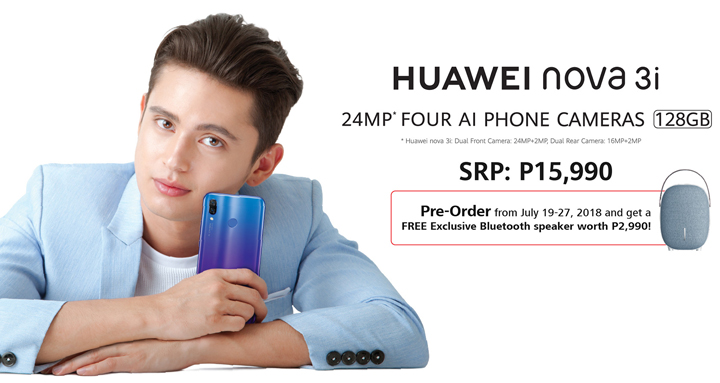 Pre-Order the Quad Camera P15990 Huawei Nova 3i from July 19 to 27