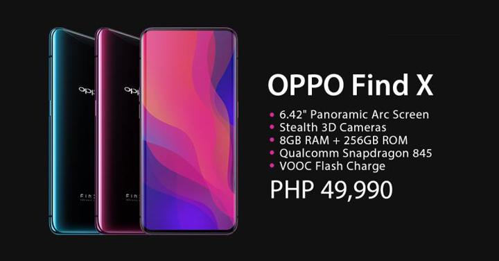 OPPO Find X price, OPPO Find X Pre-order, OPPO Find X Pre-order Philippines
