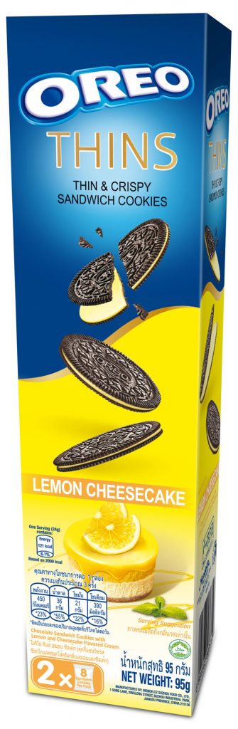 OREO Thins Lemon Cheesecake, Vanilla, and Tiramisu are available in all stores nationwide at P41.50 per box.