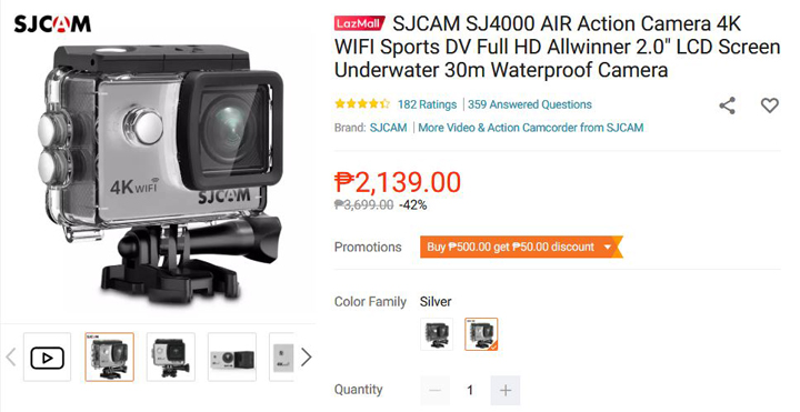 SJCAM SJ400 AIR Action Camera price at Lazada