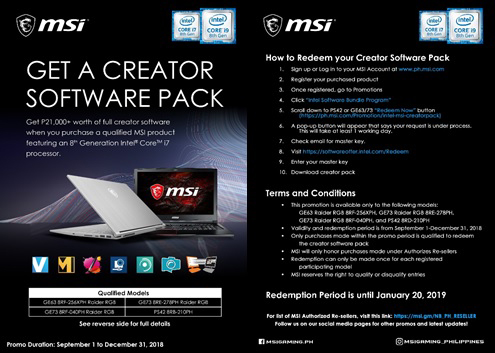 MSI Gaming Laptop Christmas Promo