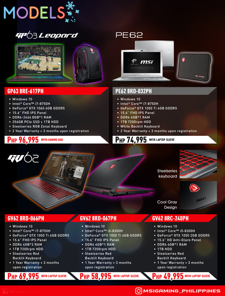 MSI Gaming Laptop Christmas Promo