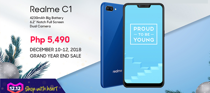 Realme Philippines offers wide-activities for Lazada 12.12 including whole-day sale of PHP 5,490 for Realme C1