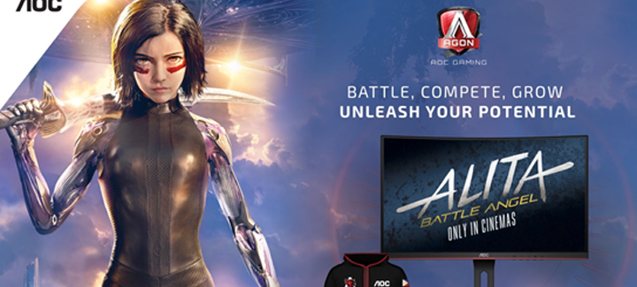 AOC partners with Twentieth Century Fox to Promote Release of Alita: Battle Angel