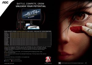 AOC partners with Twentieth Century Fox to Promote Release of Alita: Battle Angel.