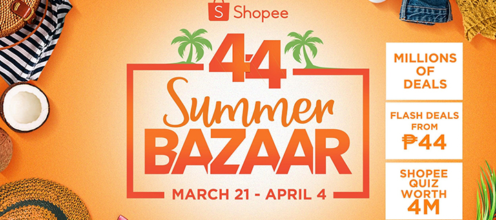 Score Millions of Deals and a Sponsored Trip to El Nido at Shopee 4.4 Summer Bazaar