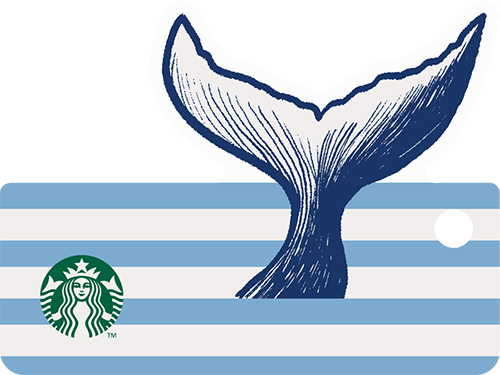 Starbucks Nautical Whale Card