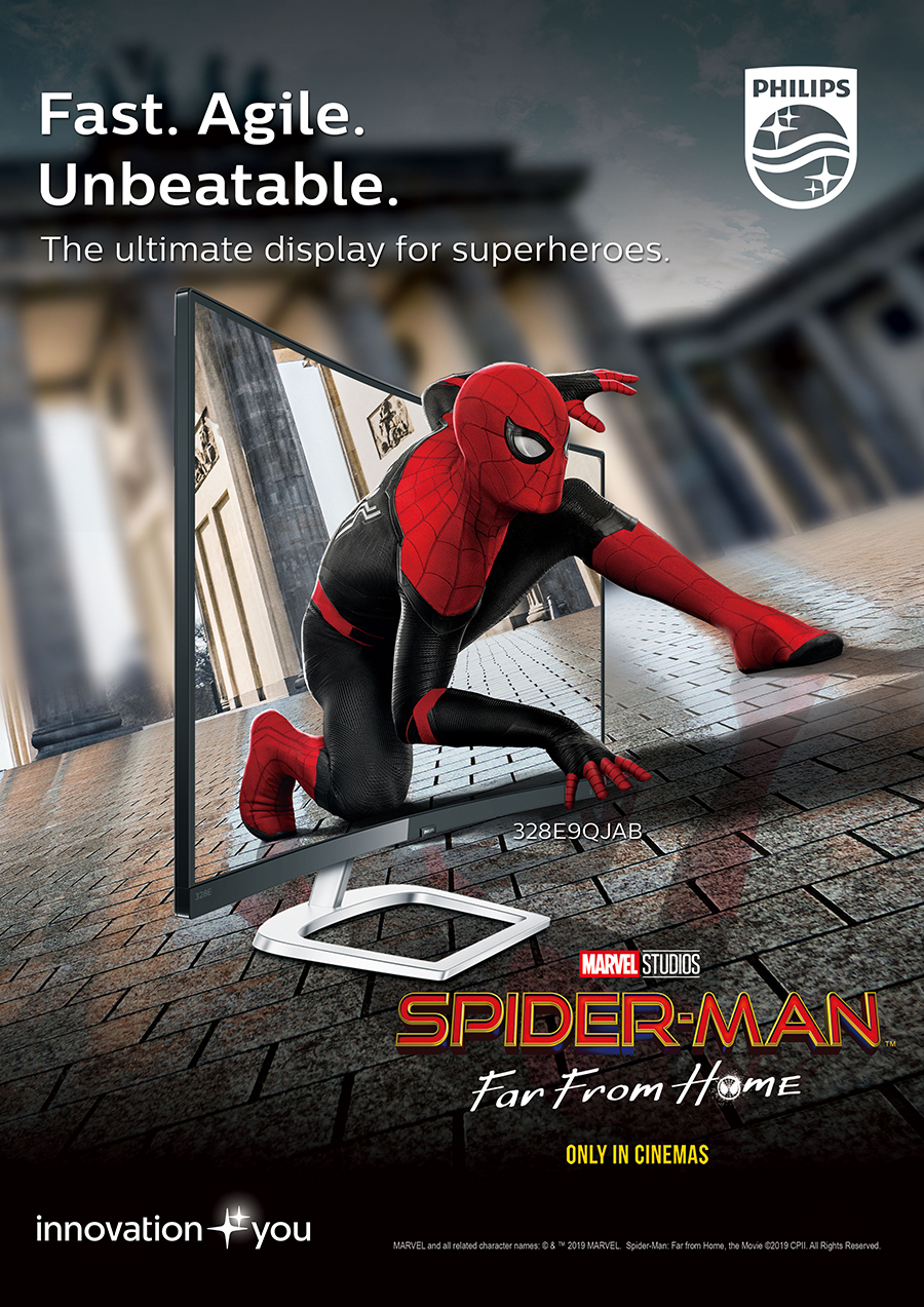 In partnership with Sony Pictures Entertainment, leading display brand Philips Monitors brings the web-slinging superhero to the big screen.