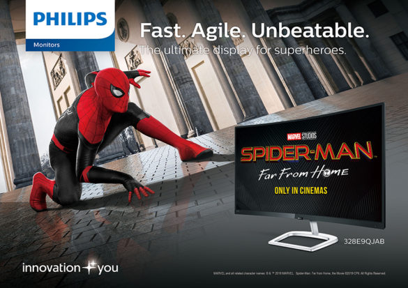 In partnership with Sony Pictures Entertainment, leading display brand Philips Monitors brings the web-slinging superhero to the big screen.