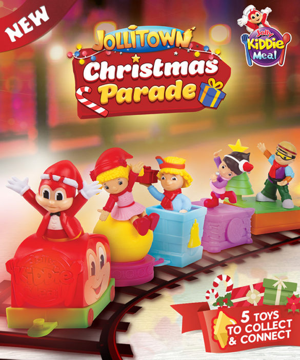 This December, the festive season is about to get merrier as kids build their own holiday-themed parade in the latest set of Jolly Kiddie Meal toys—the Jollitown Christmas Parade!
