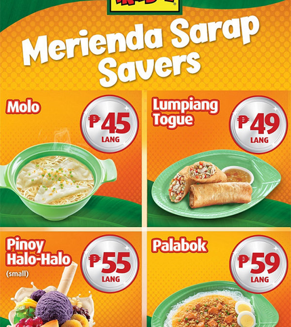 Discover Merienda Sarap Savers at Mang Inasal!