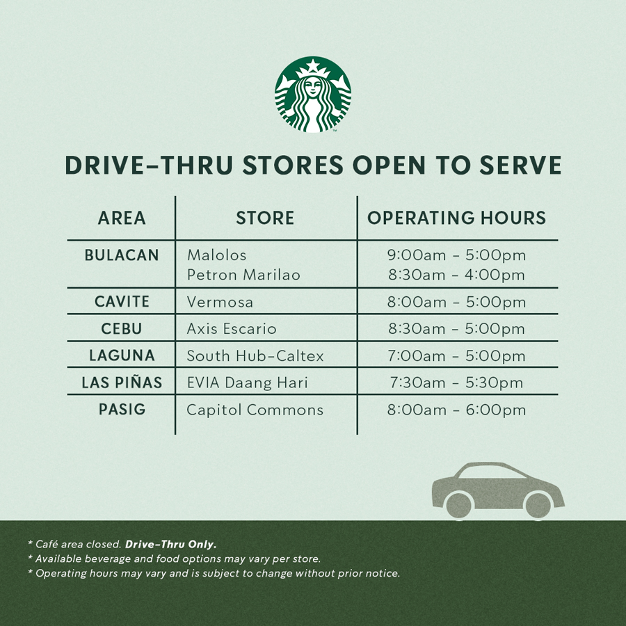 Starbucks Drive Thru Re-Opening