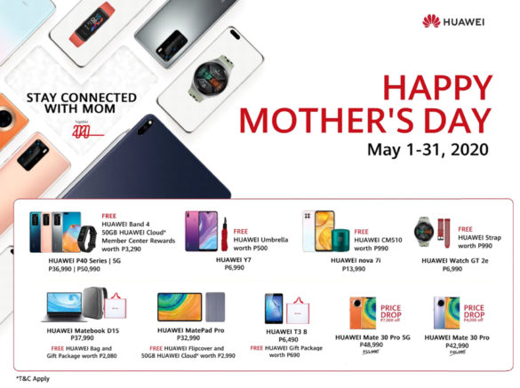 #StayConnectedWithMom: Huawei Announces 2020 Mother’s Day Promotions