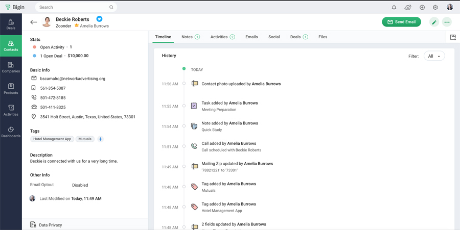 Zoho Announces Bigin: New Pipeline-Centric CRM Solution Built and Priced Specifically to Help Small Businesses