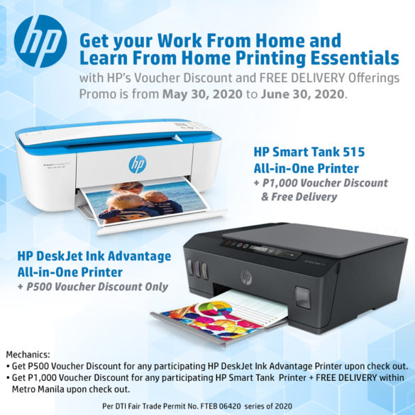 Get P500 to P1000 Discount, Free Delivery When You Buy Hp Printers at Lazada, Shopee