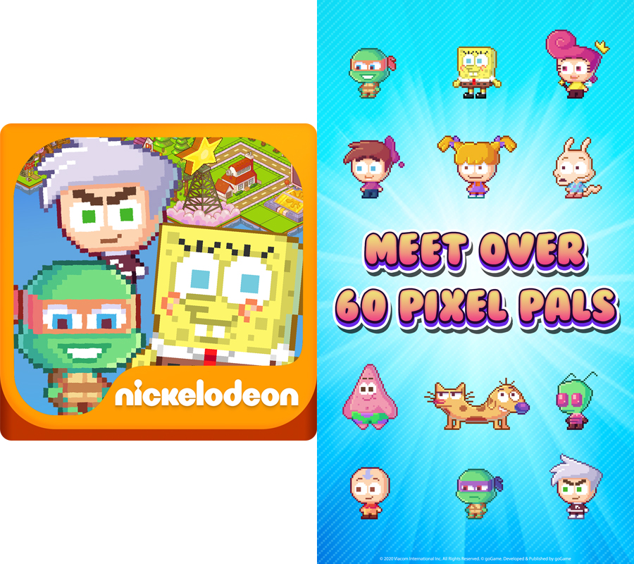 Nickelodeon Pixel Town Official Release on Google Play & Apple App Store!
