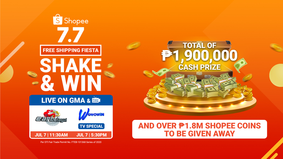 Catch the Shopee 7.7 Shake and Win TV Special on GMA’s Wowowin and Eat Bulaga to Win Over ₱2 Million Worth in Prizes
