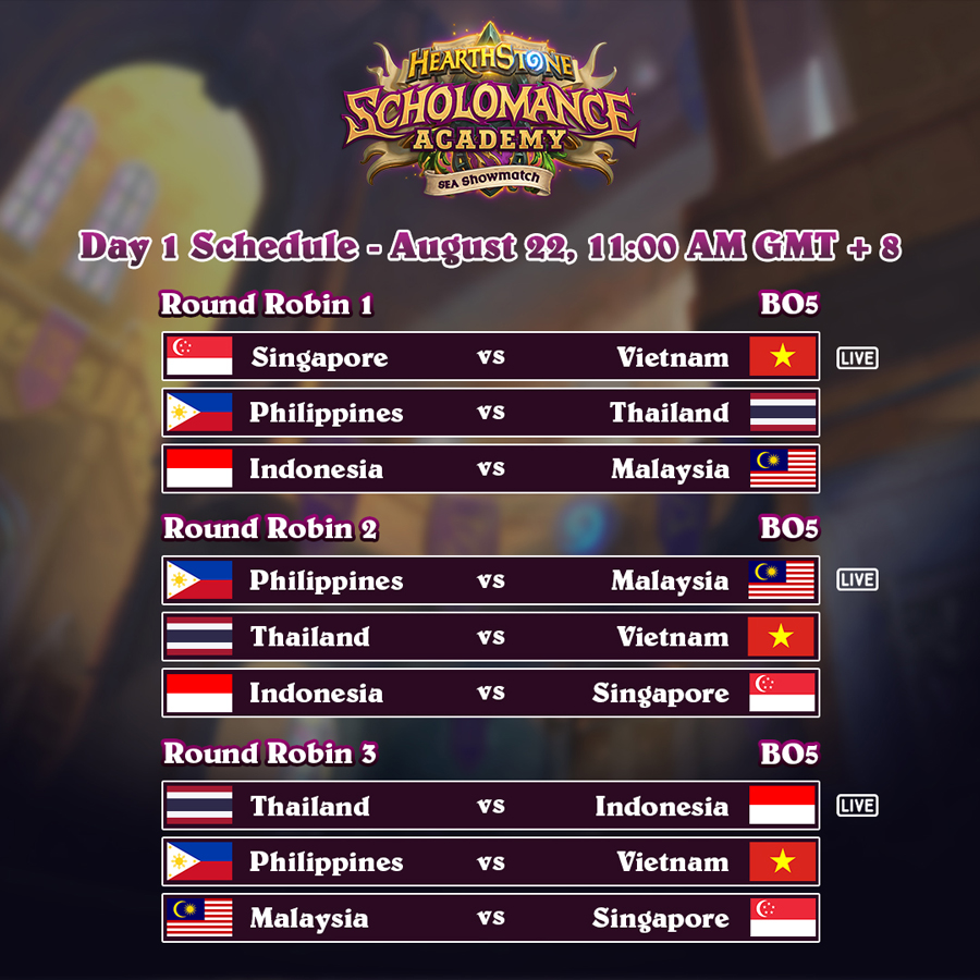 Hearthstone Scholomance Academy SEA Showmatch Is Coming This Weekend With Six Teams Going Head to Head!